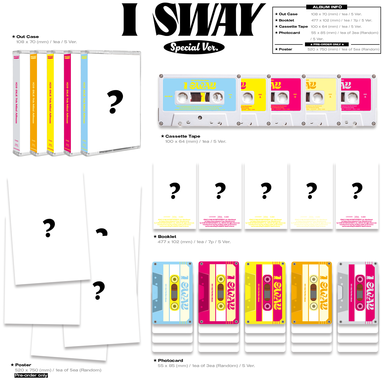 (G)I-DLE - 7TH MINI ALBUM [I SWAY] (SPECIAL VER.) (MC) (5 VERSIONS) - LightUpK