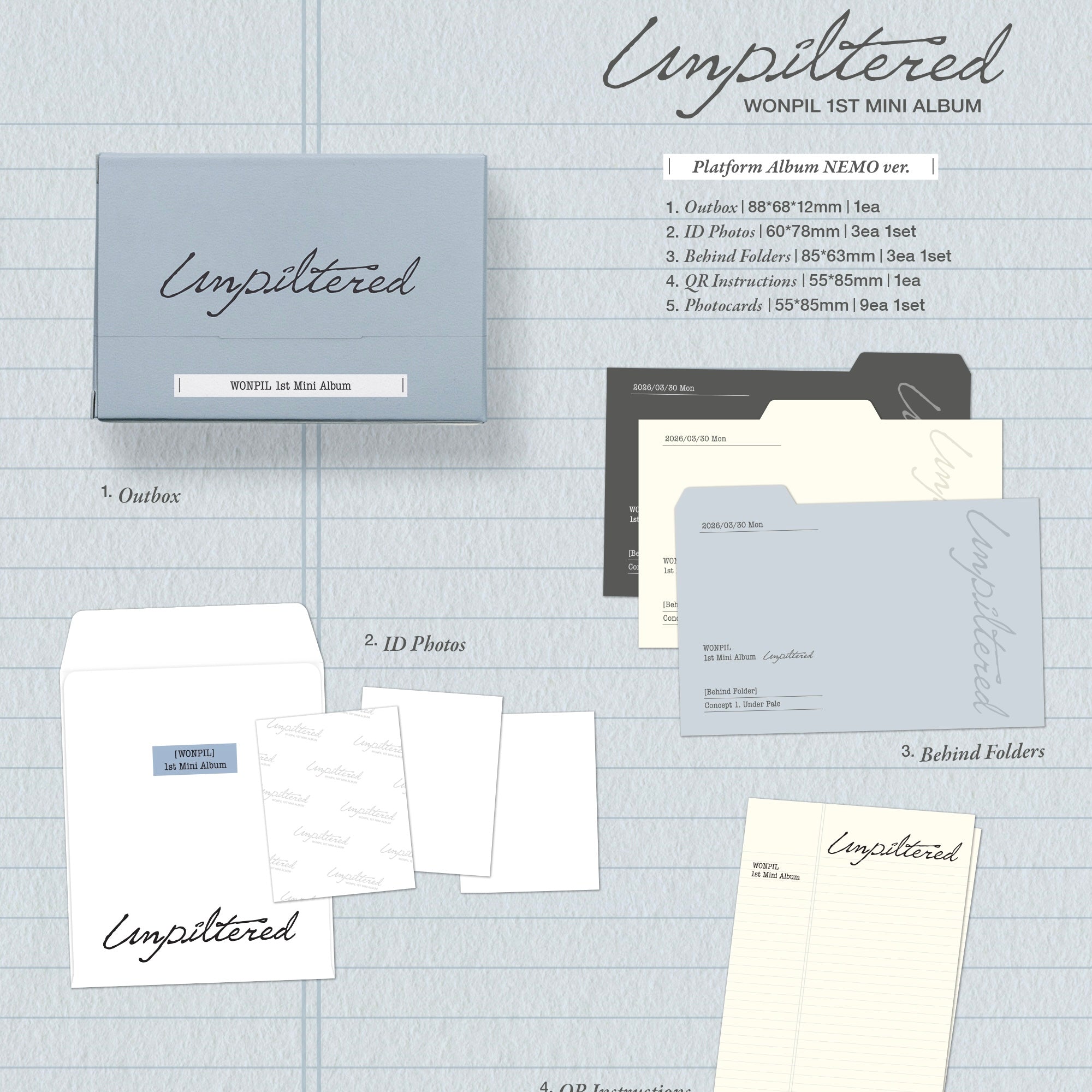 (PRE-ORDER) WONPIL (DAY6) - 1ST MINI ALBUM [UNPILTERED] PLATFORM VER. - LightUpK