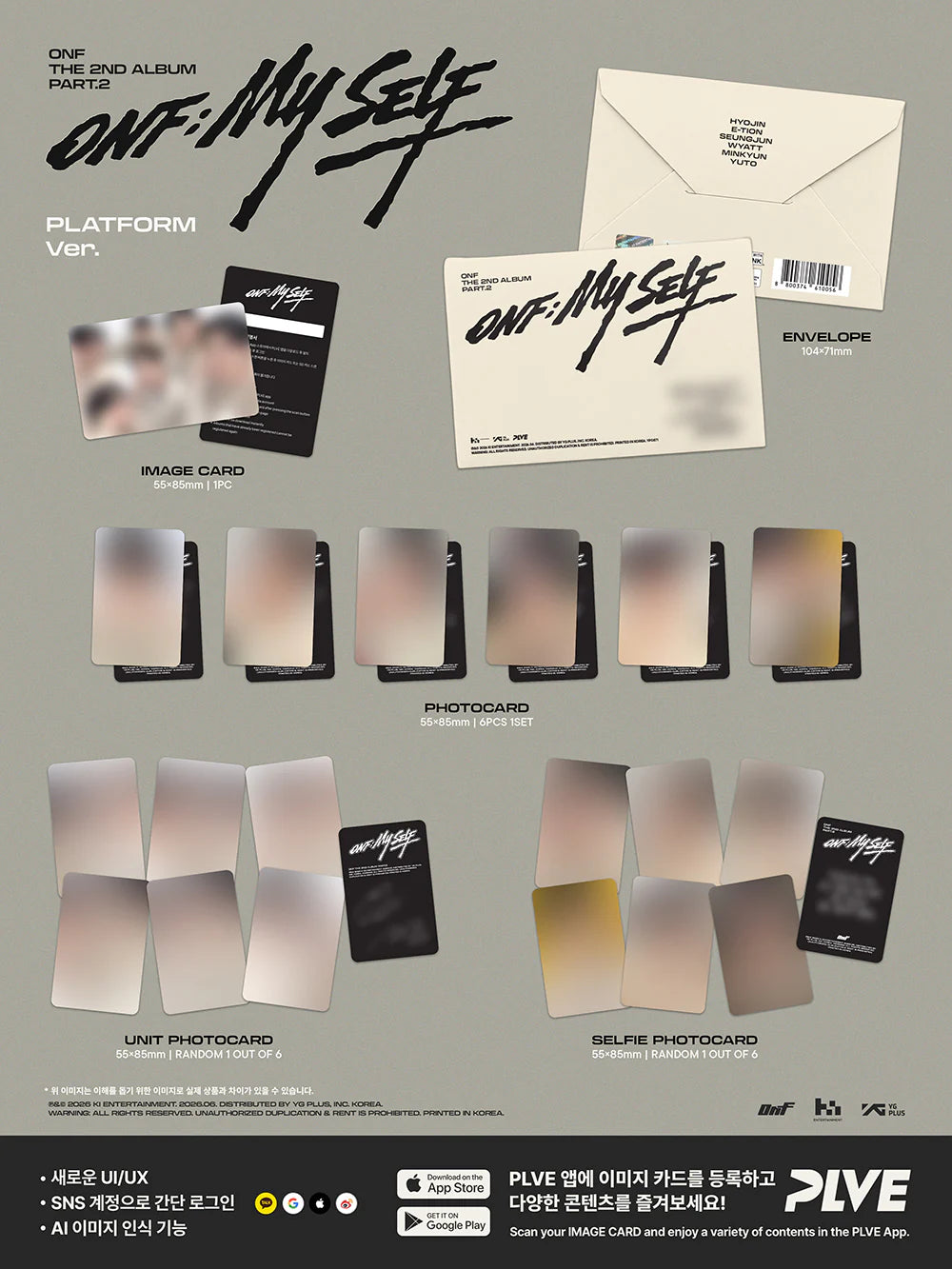 (PRE-ORDER) ONF - 2ND ALBUM PART.2 [ONF:MY SELF] (PLATFORM VER.) (6 VERSIONS) RANDOM - LightUpK