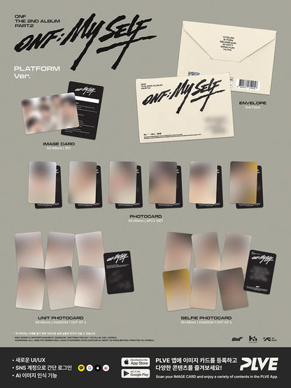 (PRE-ORDER) ONF - 2ND ALBUM PART.2 [ONF:MY SELF] (PLATFORM VER.) (6 VERSIONS) RANDOM - LightUpK