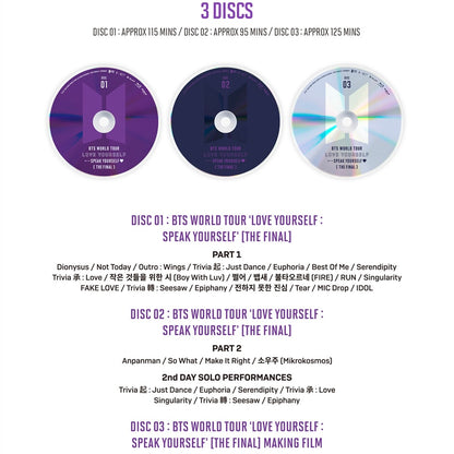 BTS - WORLD TOUR ‘LOVE YOURSELF : SPEAK YOURSELF’ [THE FINAL] BLU-RAY - LightUpK