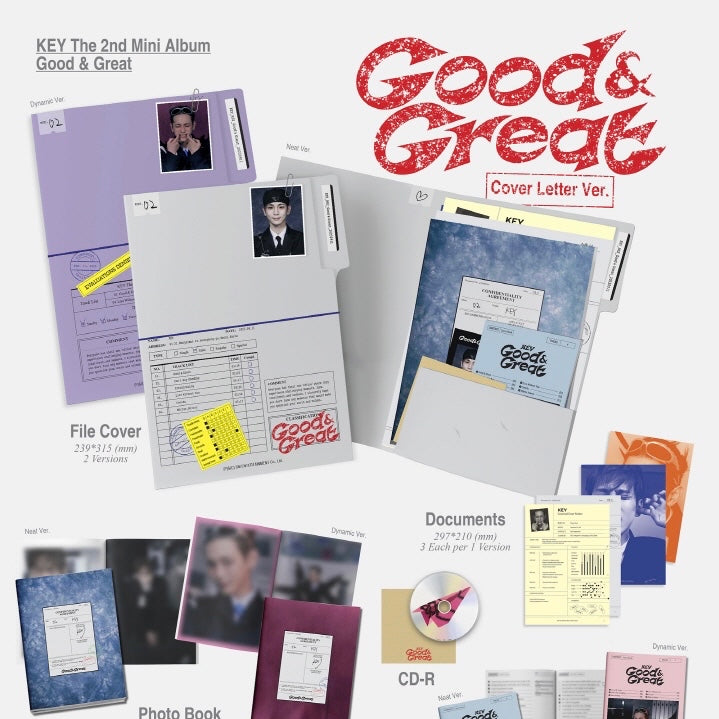 KEY - GOOD & GREAT [2ND MINI ALBUM] (COVER LETTER VER.) (2 VERSIONS)