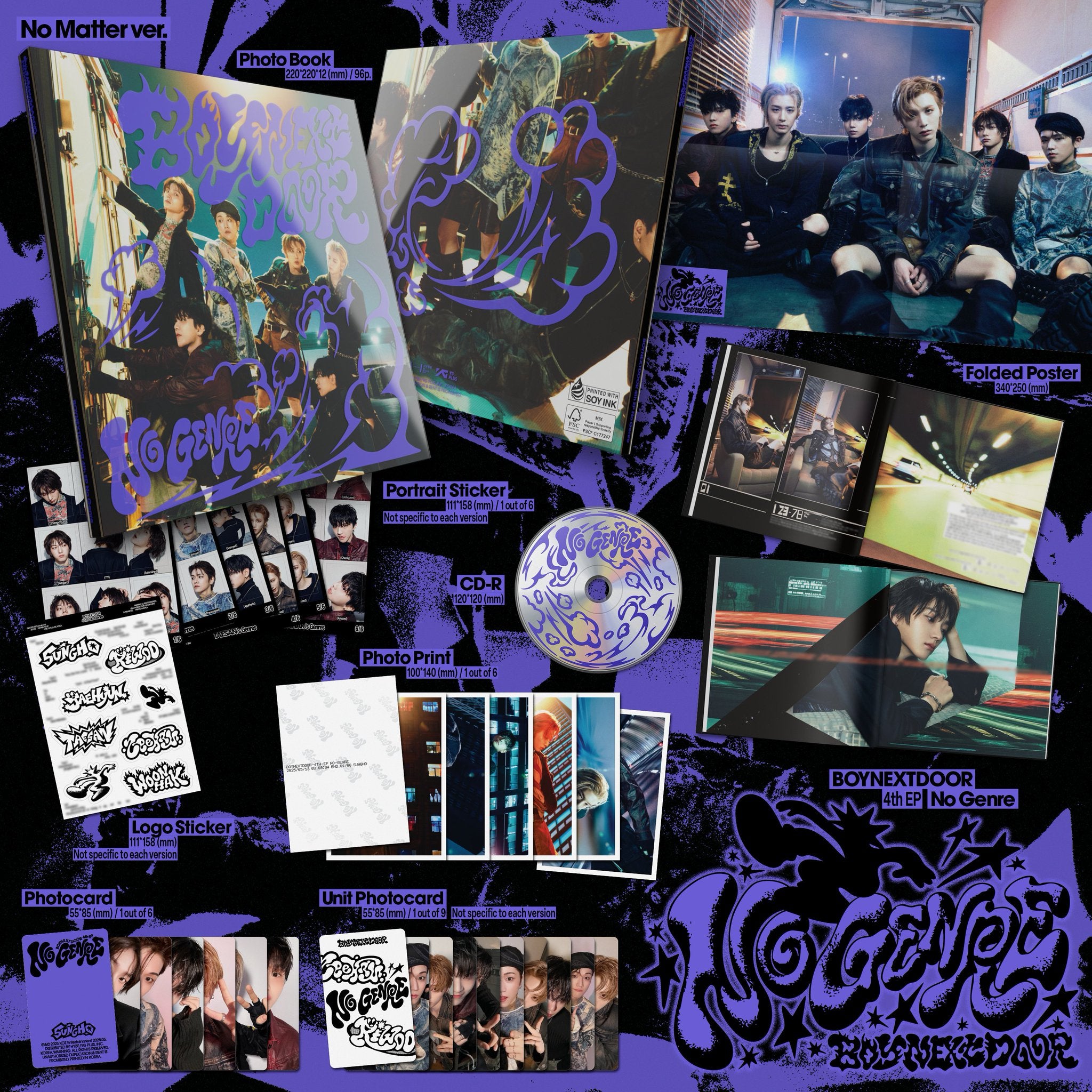 K-POP・アジア boynextdoor no genre BOYNEXTDOOR - 4TH EP [NO GENRE] (3 VERSIONS)