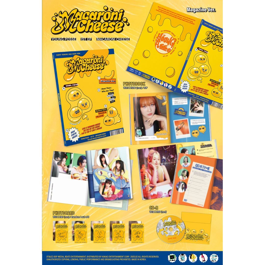 YOUNG POSSE - EP [MACARONI CHEESE] (MAGAZINE VER.) - LightUpK