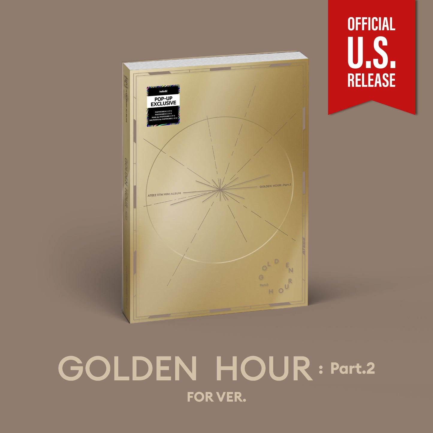 (PRE-ORDER) [HELLO82] [POP-UP EXCLUSIVE] ATEEZ - GOLDEN HOUR : PART 2 (3 VERSIONS)