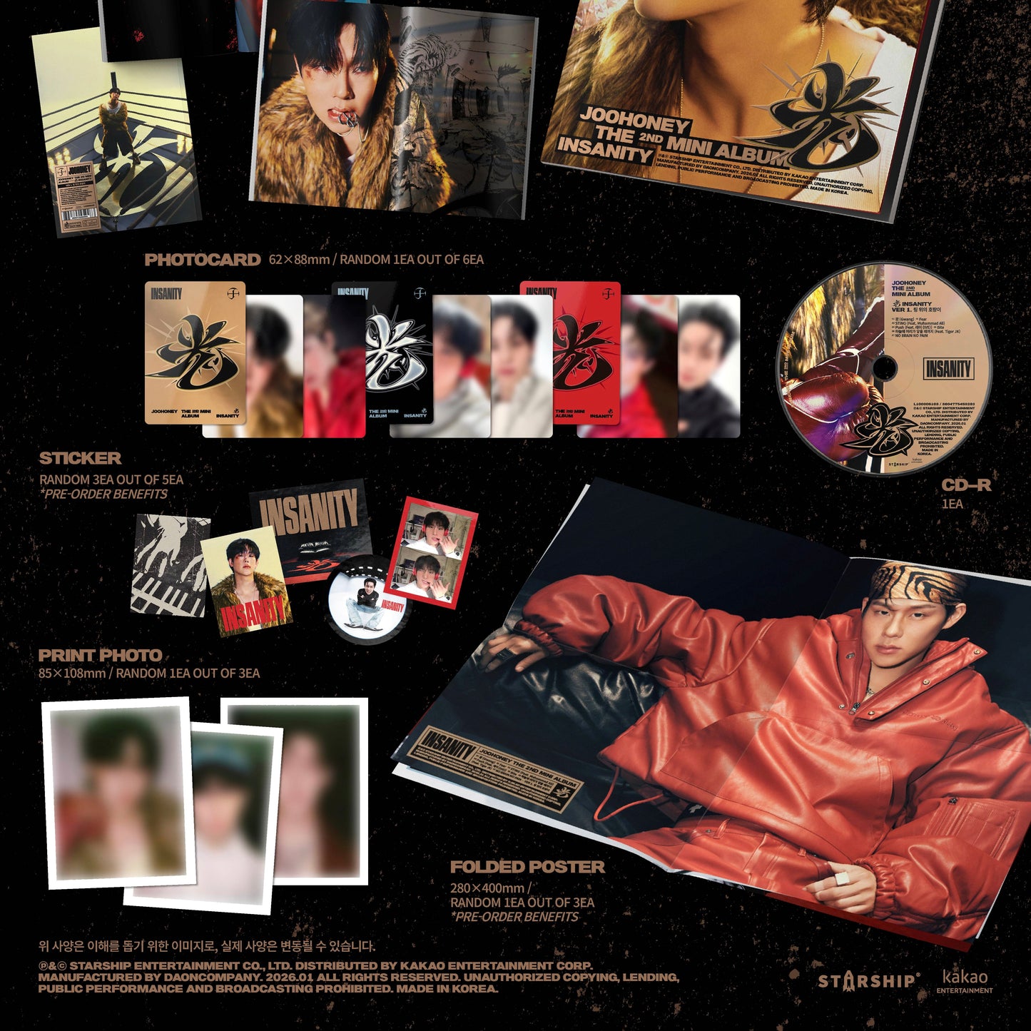 JOOHONEY - 2ND MINI ALBUM [光 (INSANITY)] (3 VERSIONS) - LightUpK
