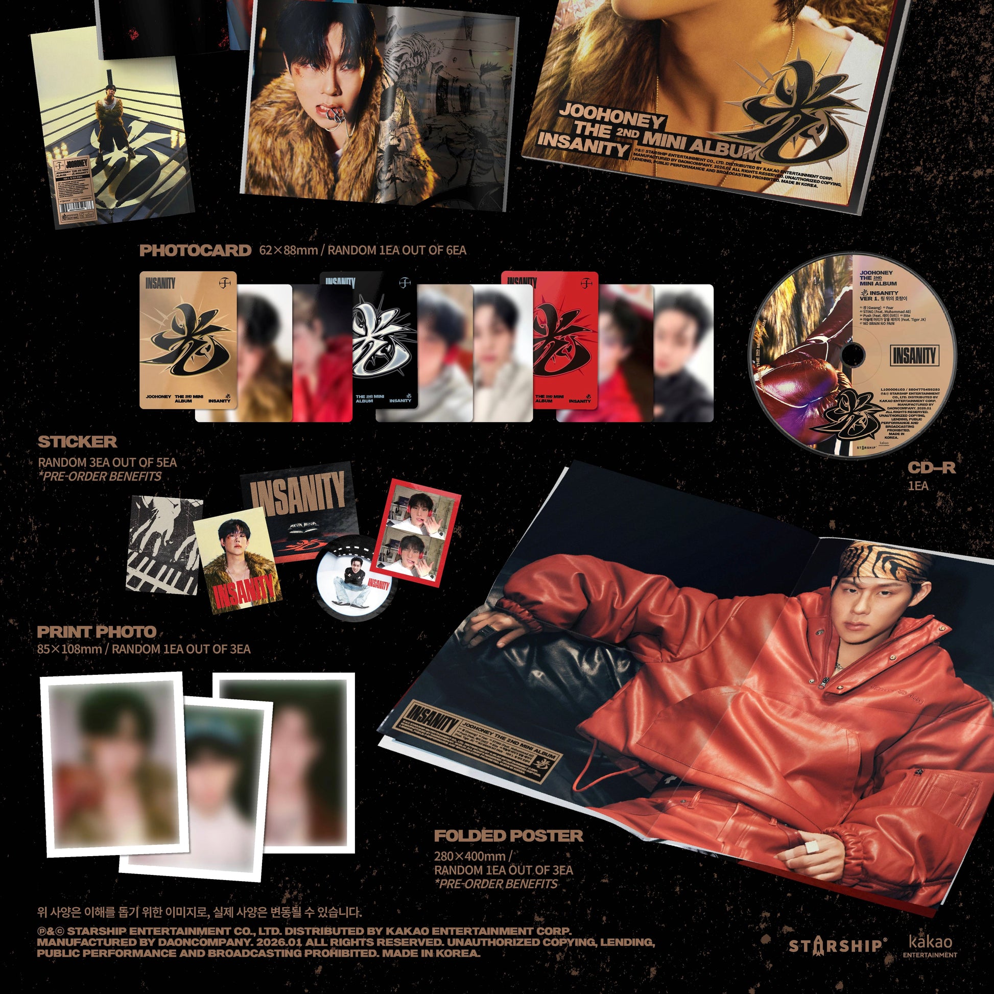 JOOHONEY - 2ND MINI ALBUM [光 (INSANITY)] (3 VERSIONS) - LightUpK