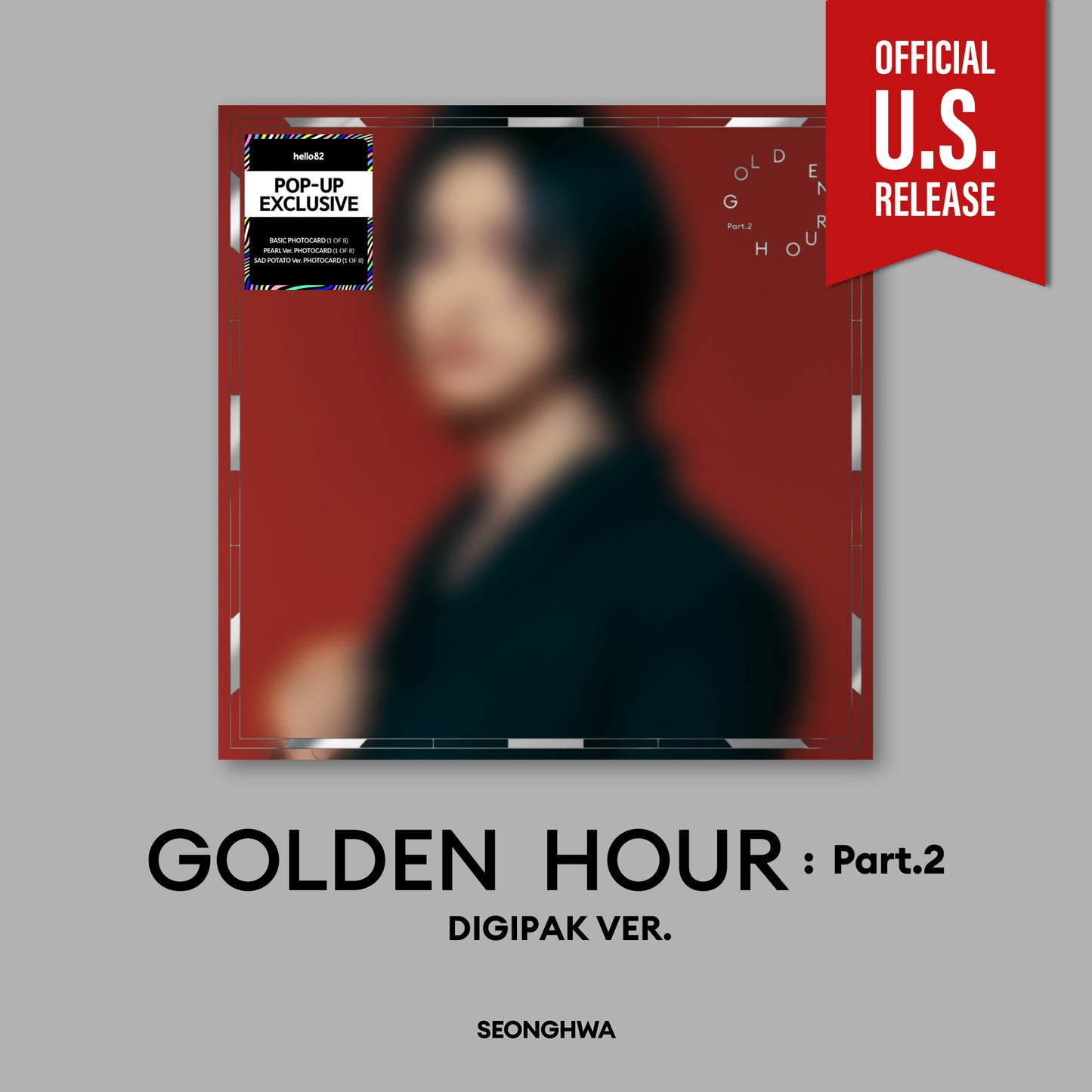 (PRE-ORDER) [HELLO82] [POP-UP EXCLUSIVE] ATEEZ - GOLDEN HOUR : PART 2 DIGIPACK (8 VERSIONS) RANDOM