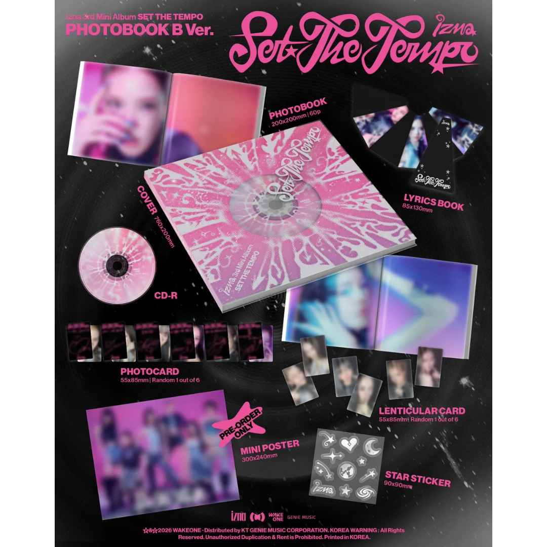 (PRE-ORDER) IZNA - 3RD MINI ALBUM [SET THE TEMPO] (2 VERSIONS) RANDOM - LightUpK