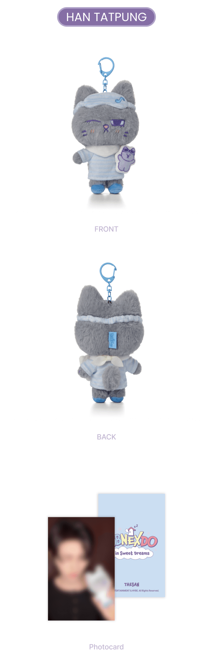 (PRE-ORDER) BOYNEXTDOOR - BBNEXDO PLUSH KEYRING - BBNEXDO IN SWEET DREAMS MD (6 VERSIONS)
