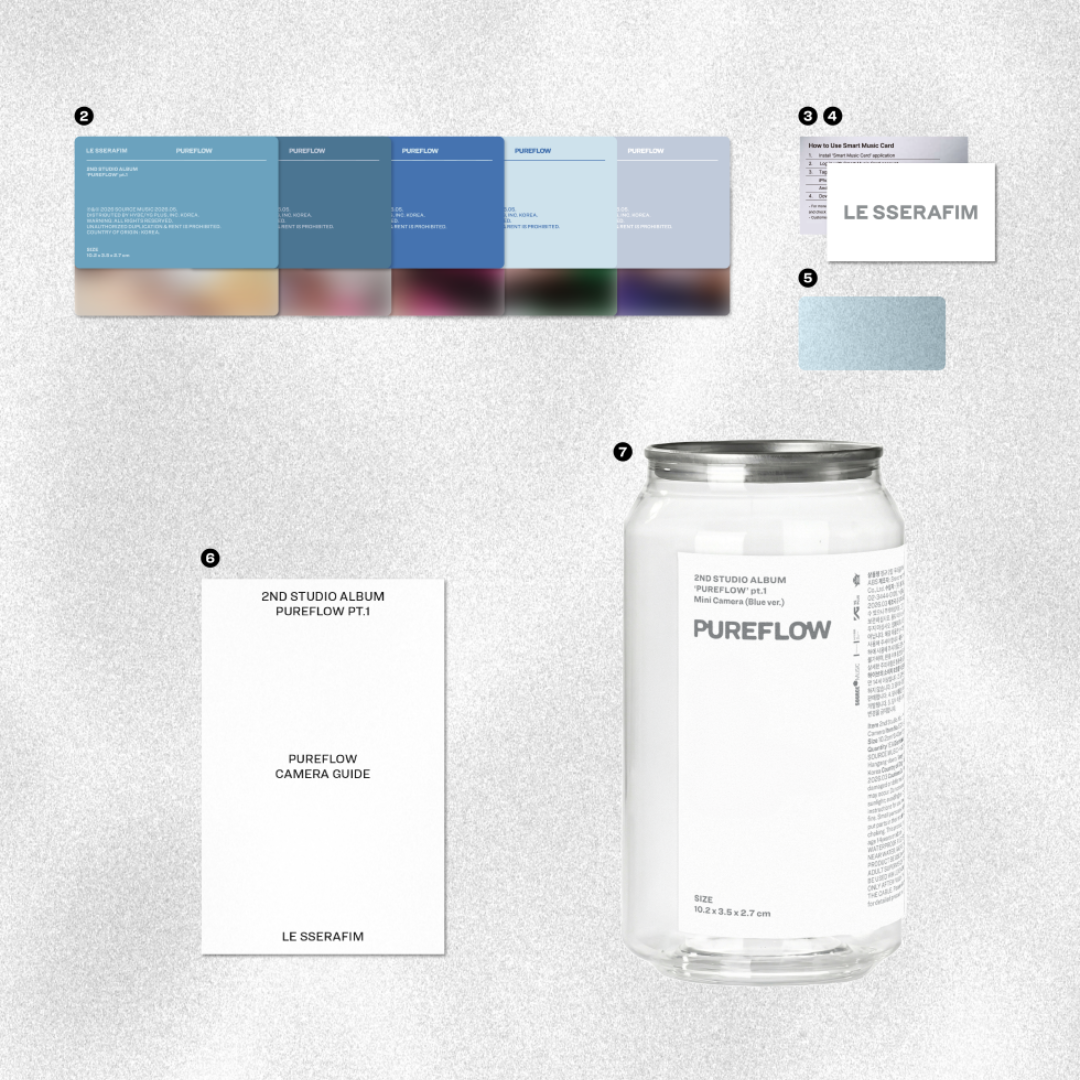 (PRE-ORDER) LE SSERAFIM - 2ND STUDIO ALBUM [PUREFLOW PT.1] (MINI CAMERA VER.) (2 VERSIONS) - LightUpK