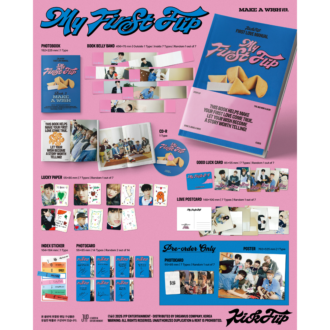 KICKFLIP - 3RD MINI ALBUM [MY FIRST FLIP] (3 VERSIONS) - LightUpK
