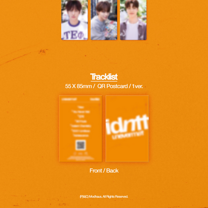 IDNTT - MINI ALBUM [UNEVERMET] (OBJEKT MUSIC ALBUM VER.) - LightUpK