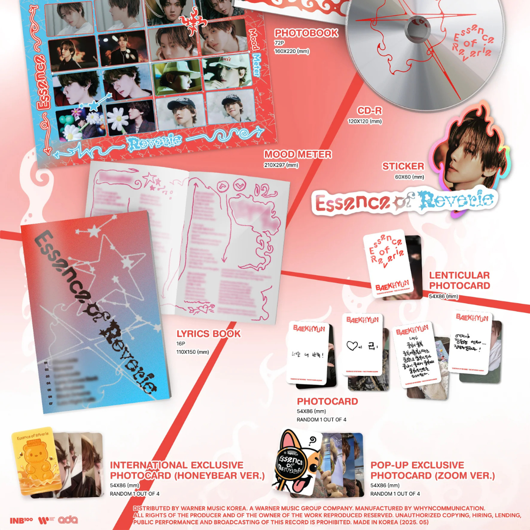 [POP-UP EXCLUSIVE] [HELLO82] BAEKHYUN - 5TH MINI ALBUM [ESSENCE OF REVERIE] (PHOTOBOOK VER.) (2 VERSIONS) - LightUpK
