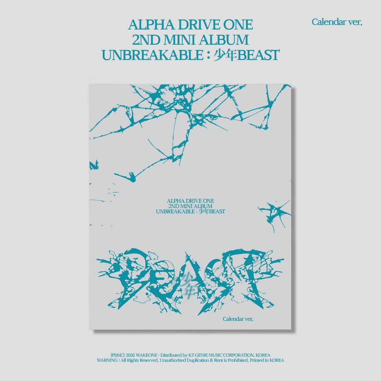 (PRE-ORDER) ALPHA DRIVE ONE - 2ND MINI ALBUM [UNBREAKABLE : 少年BEAST] CALENDAR VER.