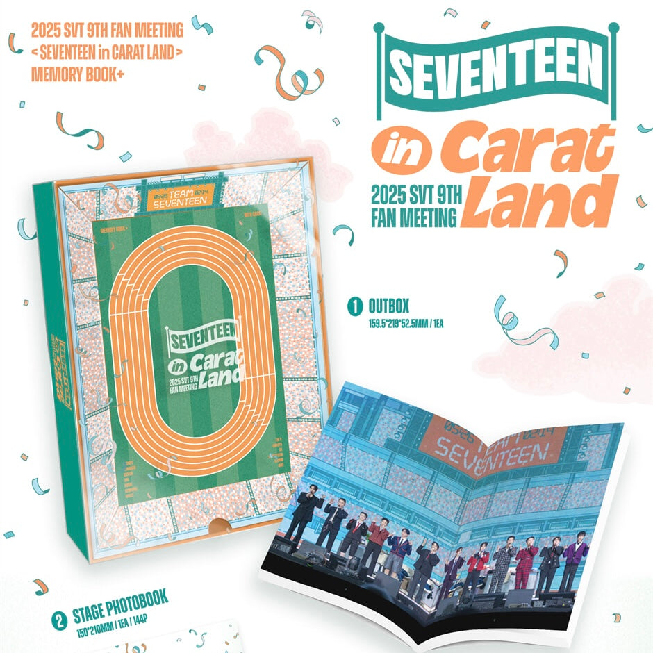 (PRE-ORDER) SEVENTEEN - 2025 SVT 9TH FAN MEETING [SEVENTEEN IN CARAT LAND] MEMORY BOOK+ - LightUpK