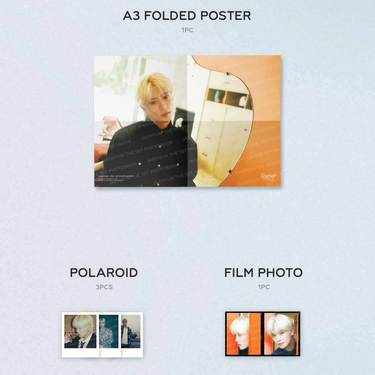 (PRE-ORDER) JAEHYUN - 01 PHOTO PACKAGE (FROM J ver.) / 2025 JAEHYUN THE 1ST PHOTOBOOK [FROM J : LOVE ACROSS THE MILES] OFFICIAL MD - LightUpK