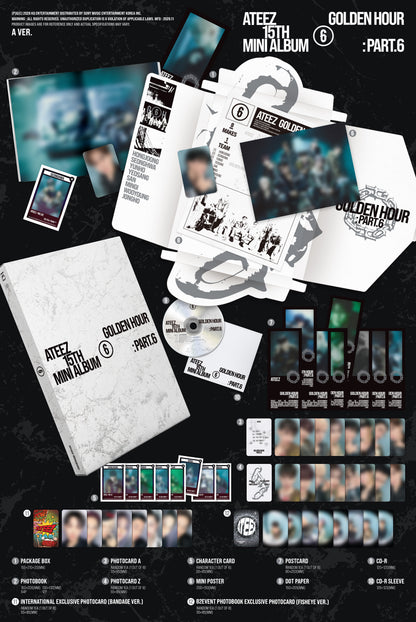 (PRE-ORDER) [hello82] [82EVENT EXCLUSIVE] ATEEZ - GOLDEN HOUR : PART.6 (3 VERSIONS)