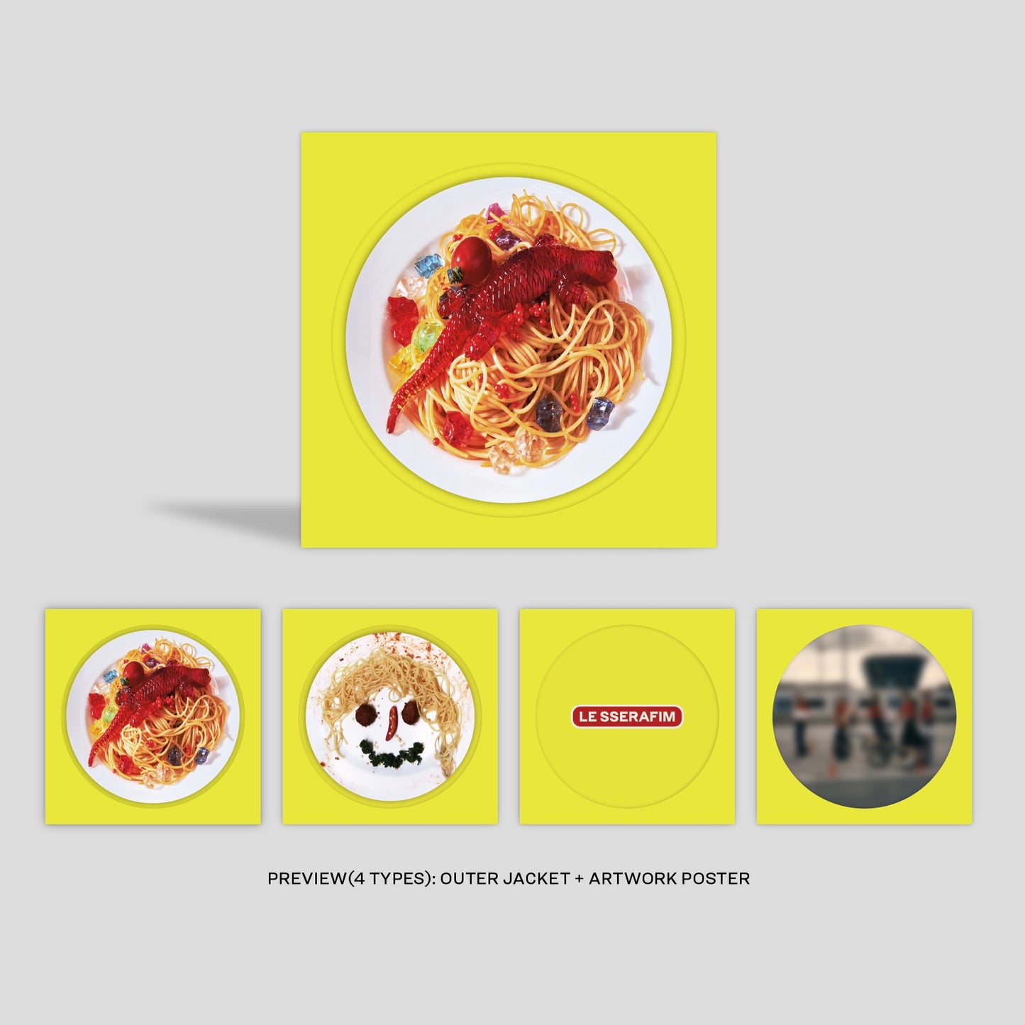 (PRE-ORDER) LE SSERAFIM - 1ST SINGLE ALBUM [SPAGHETTI] VINYL (2 VERSIONS) RANDOM