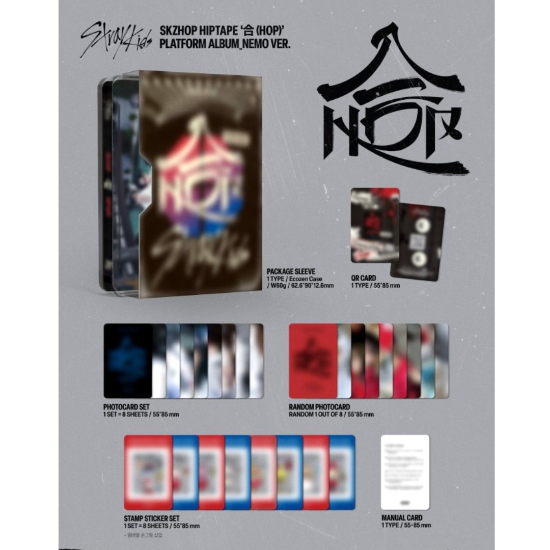 (PRÉCOMMANDE) STRAY KIDS - SKZHOP HIPTAPE [合 (HOP)] (ALBUM PLATEFORME_VER. NEMO)