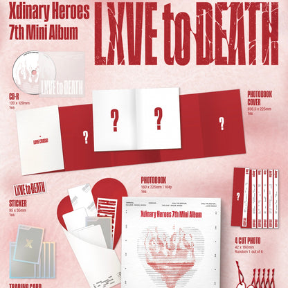 (PRE-ORDER) XDINARY HEROES - 7TH MINI ALBUM [LXVE TO DEATH] PHOTOBOOK VER. (2 VERSIONS) RANDOM - LightUpK