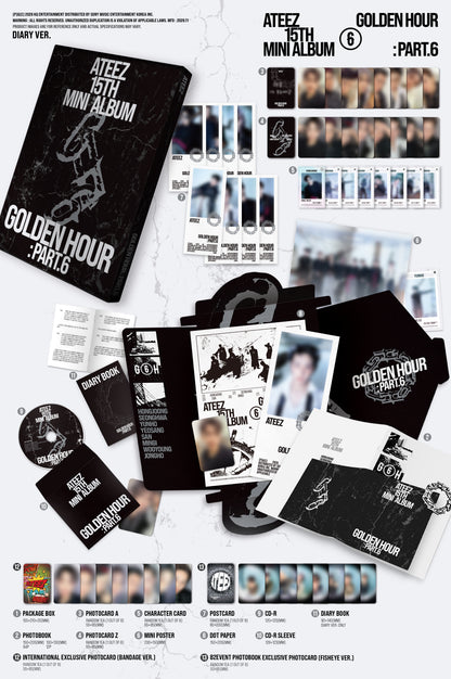 (PRE-ORDER) [hello82] [82EVENT EXCLUSIVE] ATEEZ - GOLDEN HOUR : PART.6 (3 VERSIONS)
