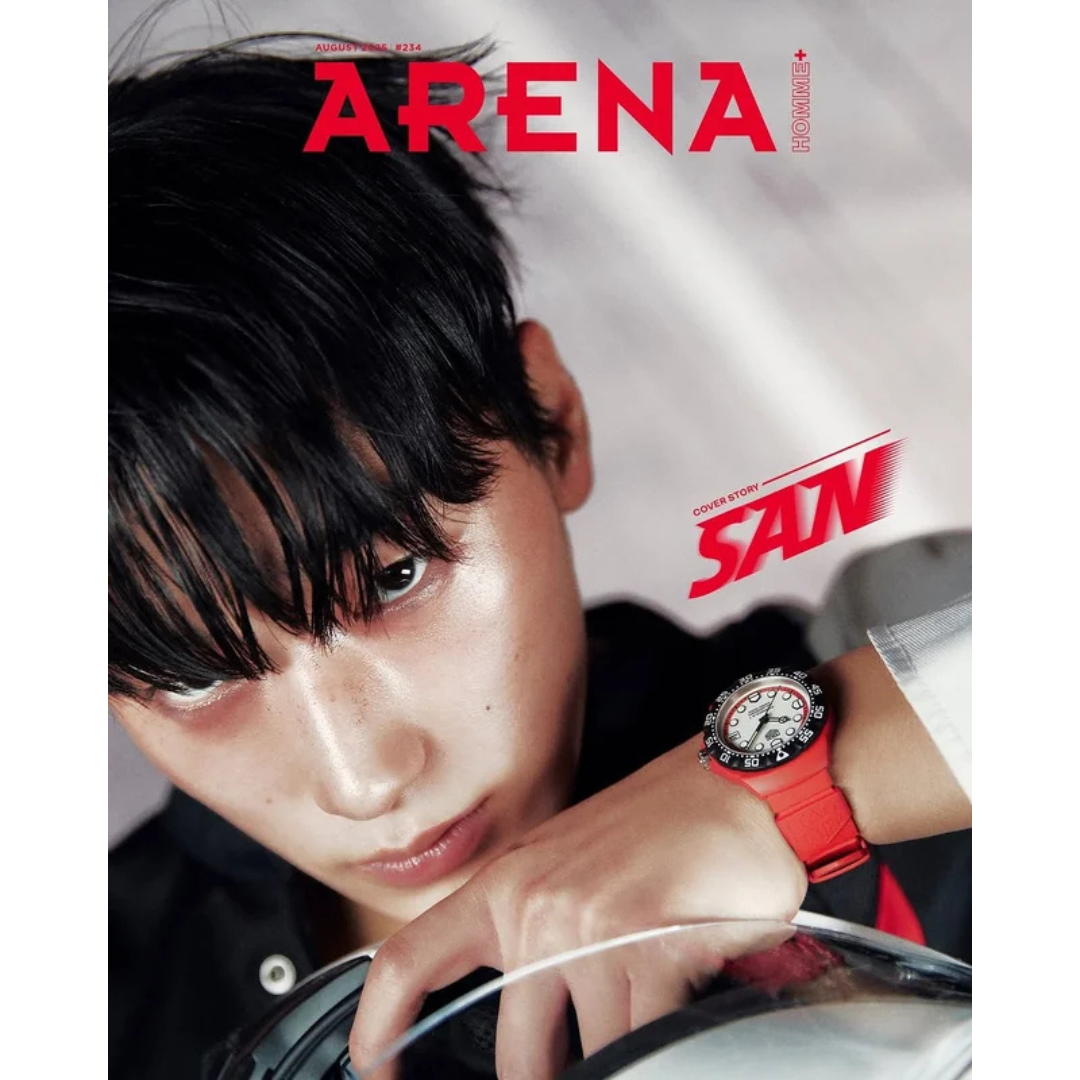 ARENA HOMME 2025. 8 (COVER : ATEEZ SAN) (6 VERSIONS) - LightUpK