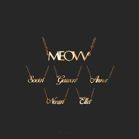 MEOVV - NAME PLATE NECKLACE [MEOVV] (6 VERSIONS) - LightUpK