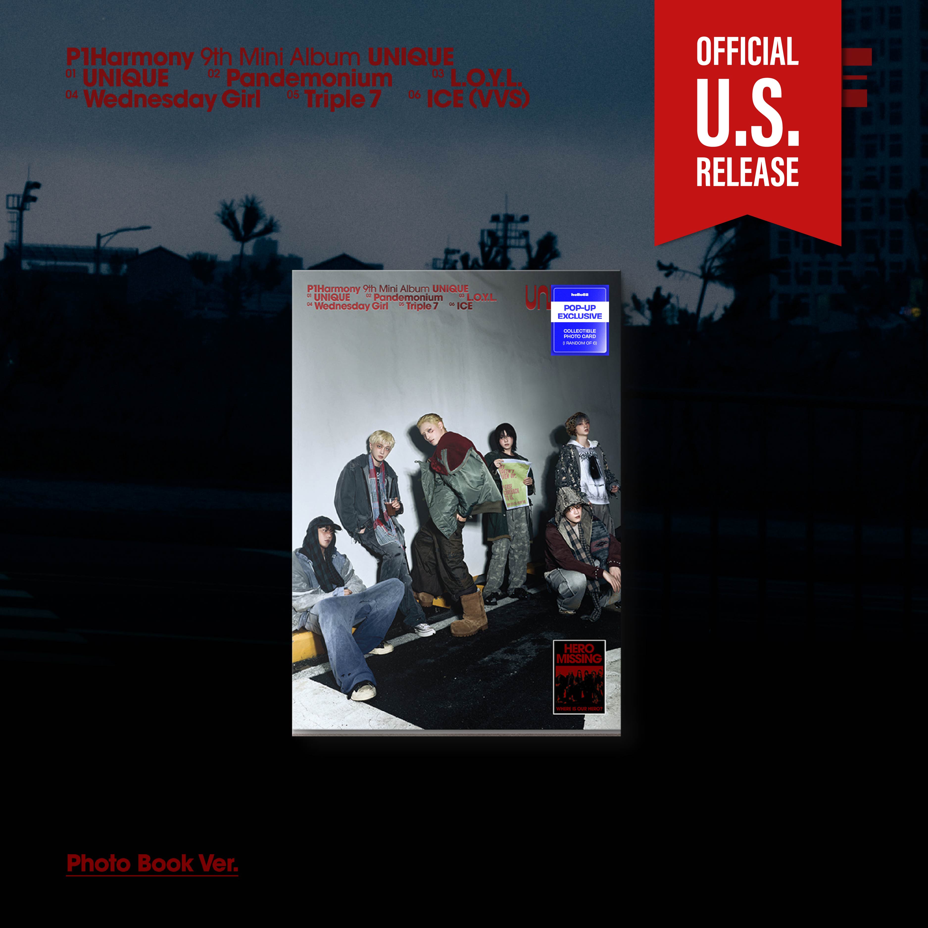 (PRE-ORDER) [HELLO82] [POP-UP EXCLUSIVE] P1HARMONY - UNIQUE (3 VERSIONS) - LightUpK