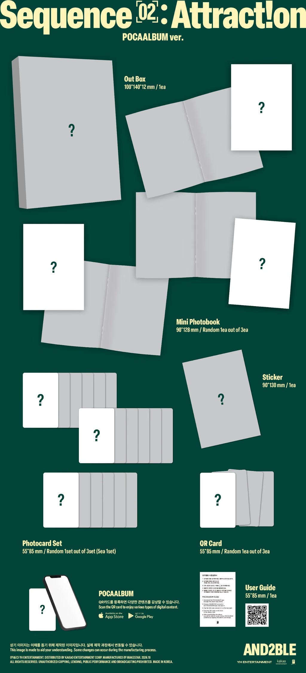 (PRE-ORDER) AND2BLE - 2ST MINI ALBUM [SEQUENCE 02: ATTRACTION] (POCAALBUM VER.)