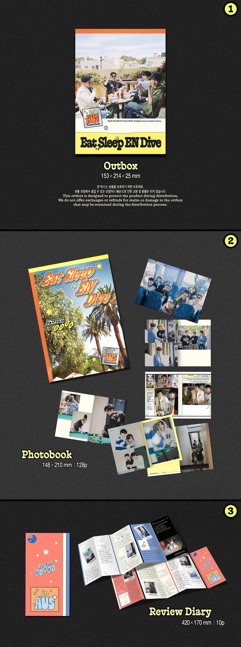 (PRE-ORDER) ENHYPEN - [Eat Sleep EN Dive in Australia] TRAVEL BOOK