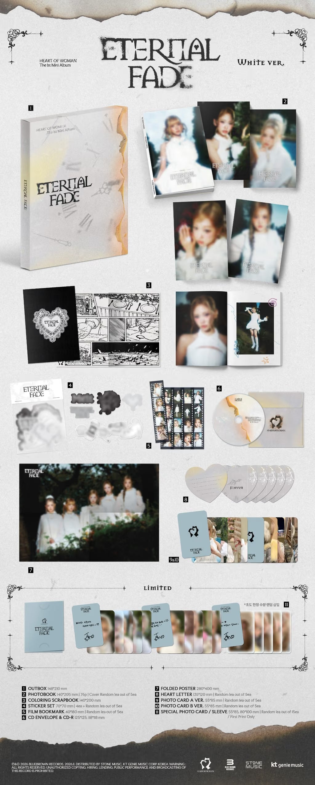 (PRE-ORDER) HEART OF WOMAN - 1ST MINI ALBUM [ETERNAL FADE] (2 VERSIONS)