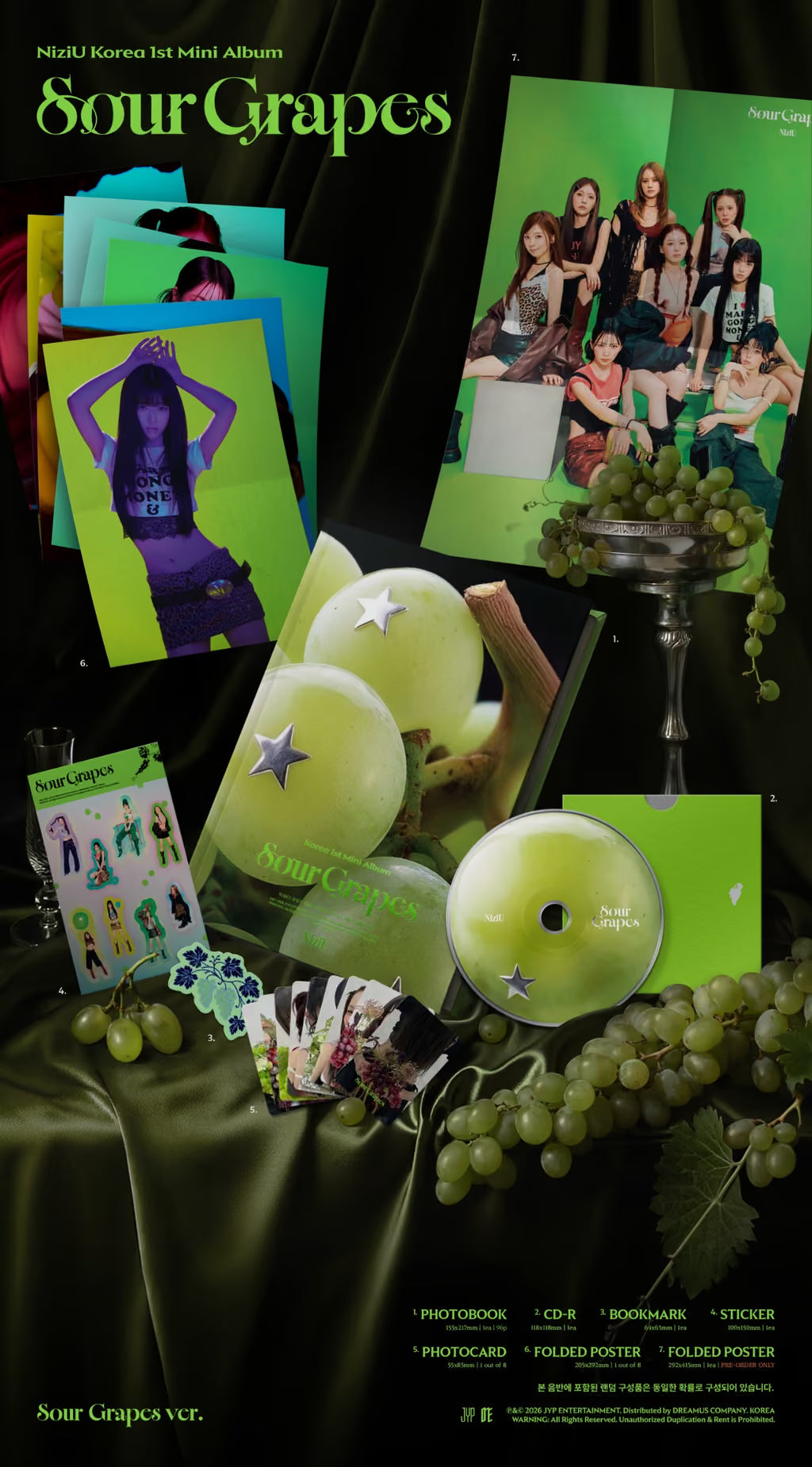 (PRE-ORDER) NIZIU - 1ST MINI ALBUM [SOUR GRAPES] (2 VERSIONS) RANDOM