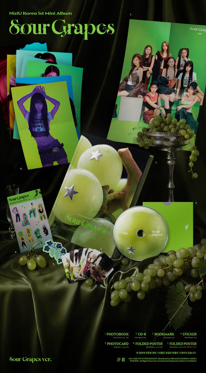 (PRE-ORDER) NIZIU - 1ST MINI ALBUM [SOUR GRAPES] (2 VERSIONS) RANDOM