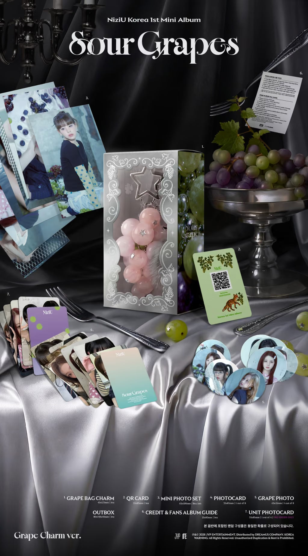 (PRE-ORDER) NIZIU - 1ST MINI ALBUM [SOUR GRAPES] GRAPE CHARM VER.