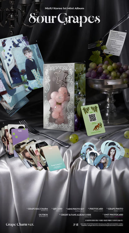 (PRE-ORDER) NIZIU - 1ST MINI ALBUM [SOUR GRAPES] GRAPE CHARM VER.