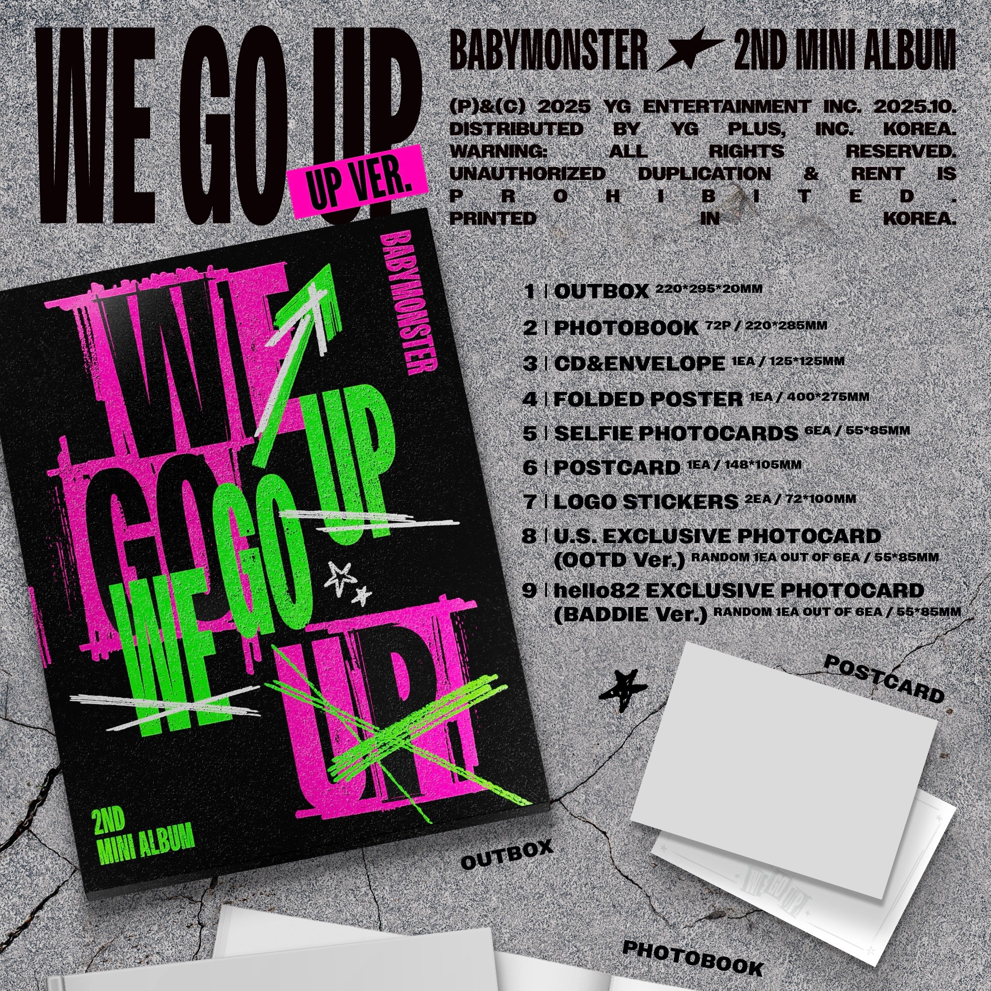 HELLO82] (HELLO82 EXCLUSIVE) BABYMONSTER - WE GO UP (3 VERSIONS)