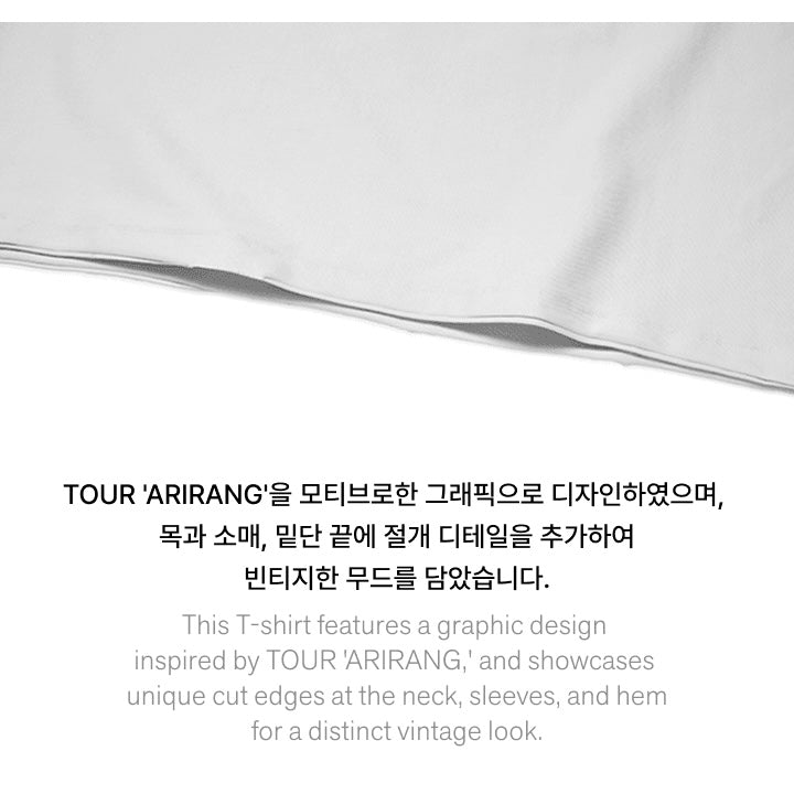 (PRE-ORDER) BTS - S/S TOUR T-SHIRT (GRAY) (4 SIZES) - LightUpK