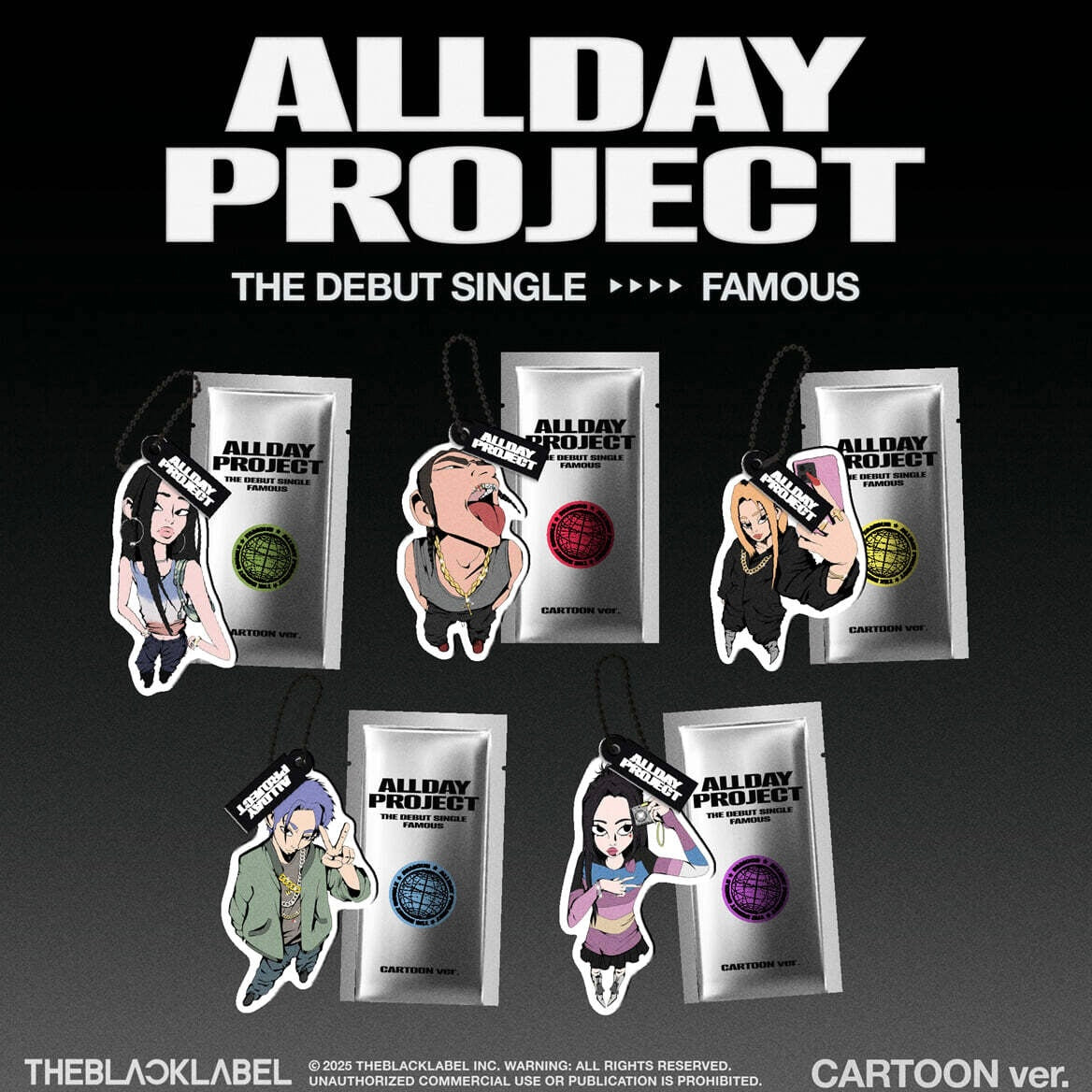 ALLDAY PROJECT - THE DEBUT SINGLE [FAMOUS] CARTOON VER. (5 VERSIONS) RANDOM - LightUpK