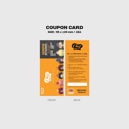 ENHYPEN - WORLD COUPON CARD COLLECTION (CHEF BASIC VER.)