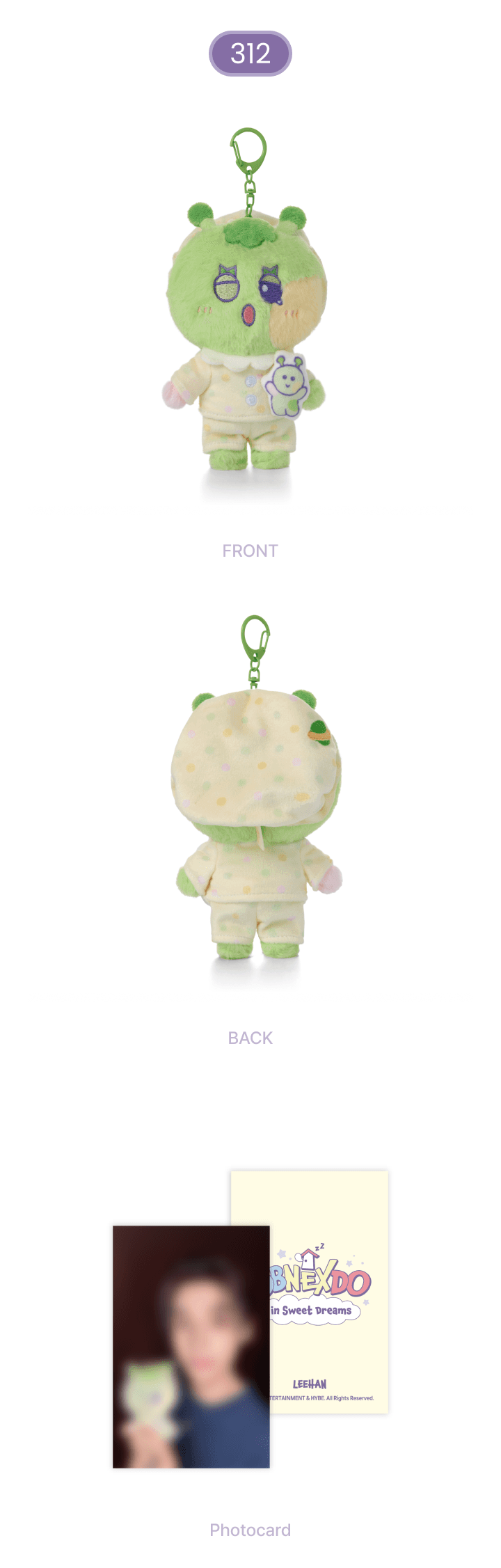 (PRE-ORDER) BOYNEXTDOOR - BBNEXDO PLUSH KEYRING - BBNEXDO IN SWEET DREAMS MD (6 VERSIONS)
