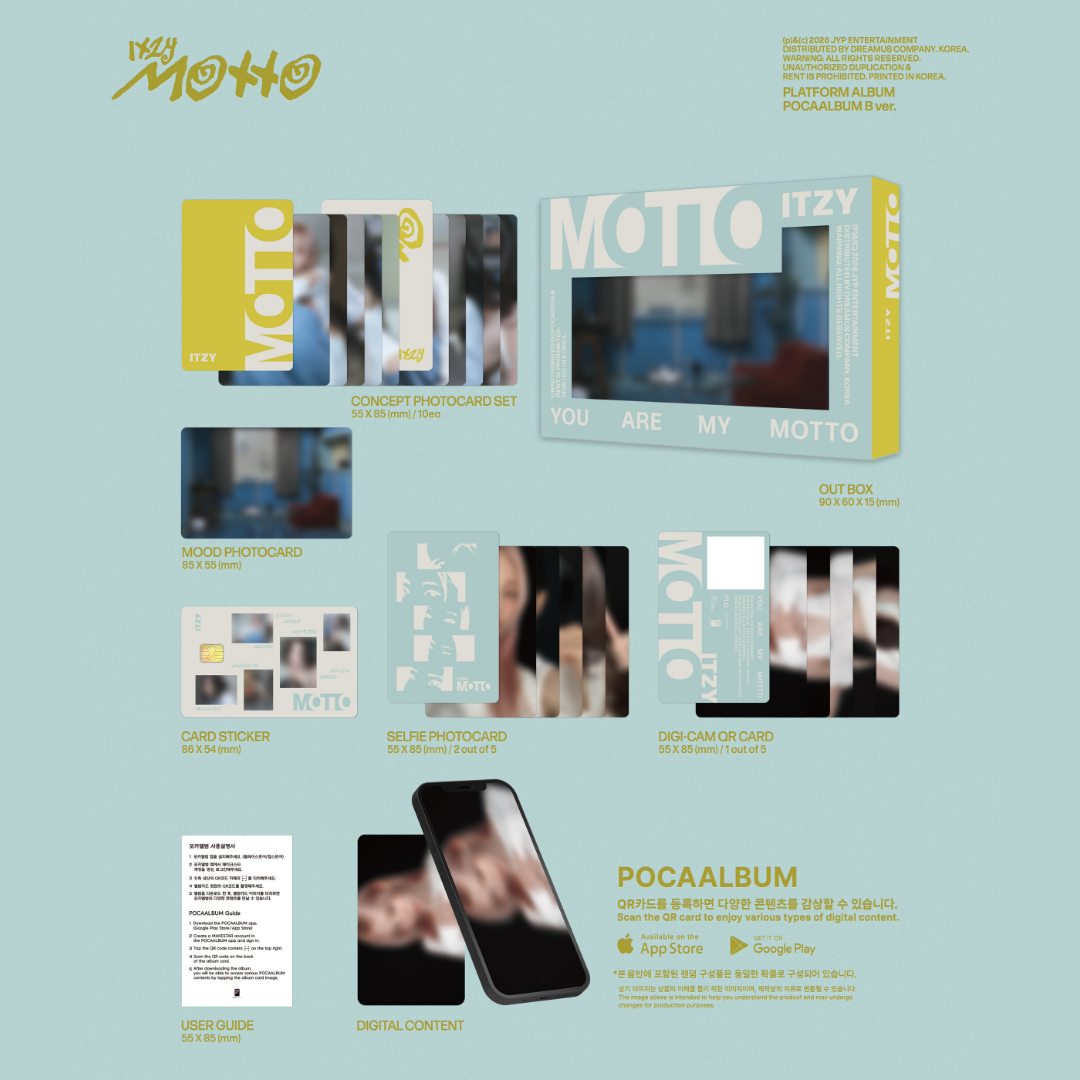 (PRE-ORDER) ITZY - [MOTTO] POCAALBUM VER. (2 VERSIONS) RANDOM - LightUpK