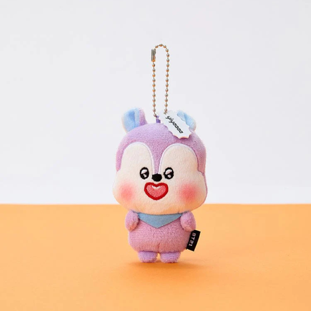 BT21 HEARTBEAT PLUSH KEYRING TODAY'S FACE (7 VERSIONS) - LightUpK