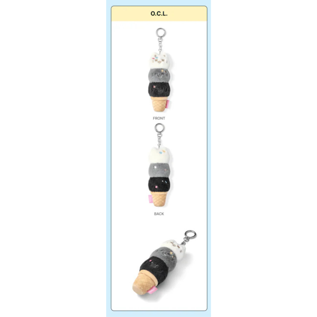 (PRE-ORDER) SEVENTEEN - ICE CREAM WITH MINITEEN CHARACTER POP UP OFFICIAL MD FACE KEYRING (13 VERSIONS)