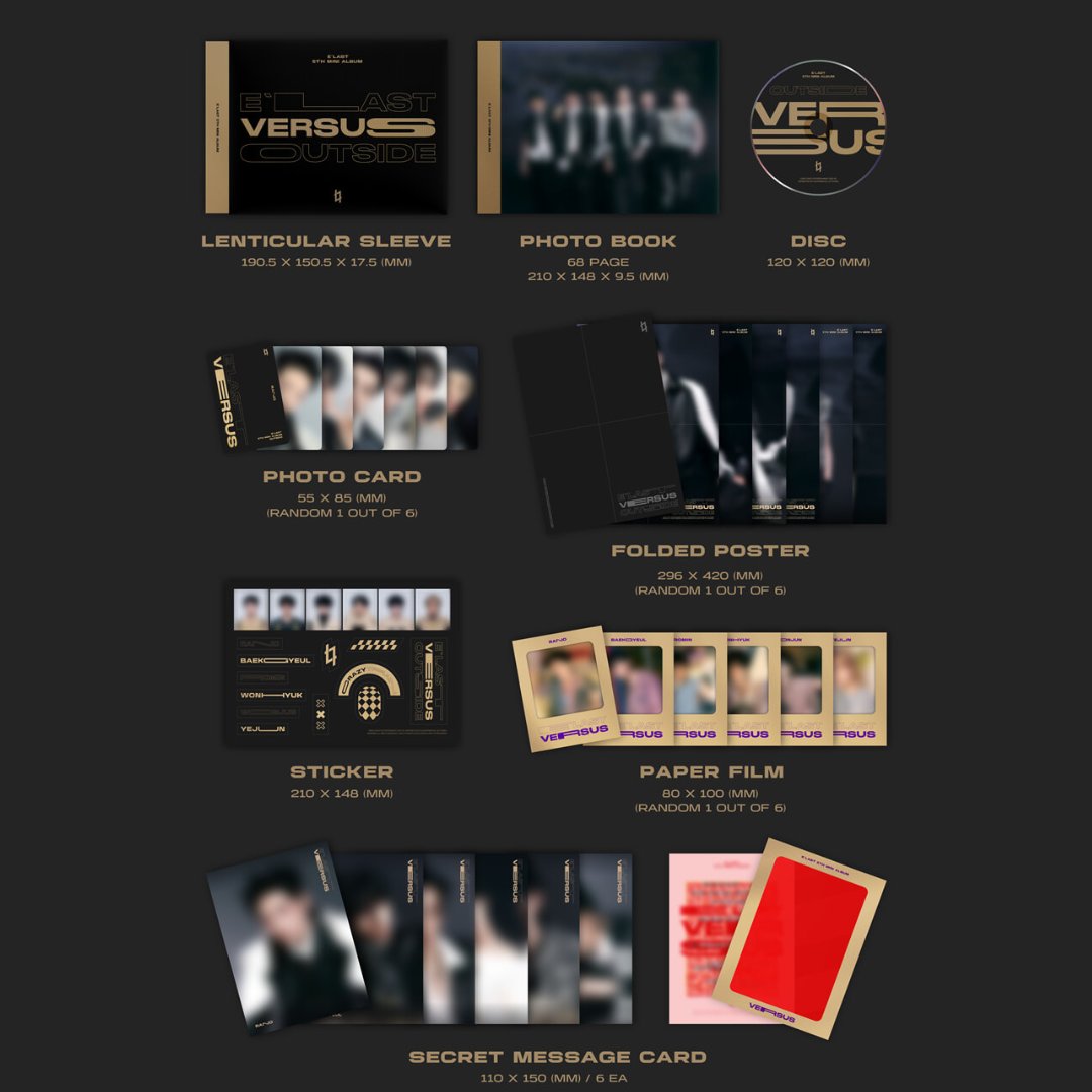 (PRE-ORDER) E'LAST - 5TH MINI ALBUM [VERSUS] (2 VERSIONS) RANDOM - LightUpK