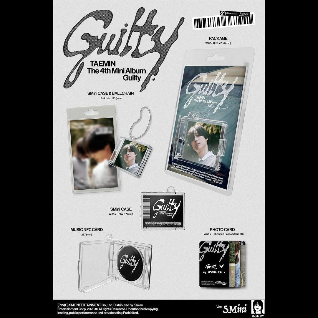 TAEMIN - Mini Album Guilty SMini Edition Con NFC Card E Foto Esclusive - Foto 7