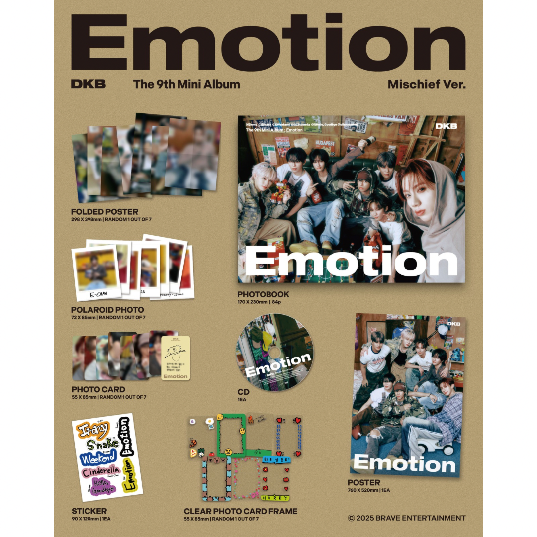 (PRE-ORDER) DKB - 9TH MINI ALBUM [EMOTION] (2 VERSIONS) RANDOM - LightUpK