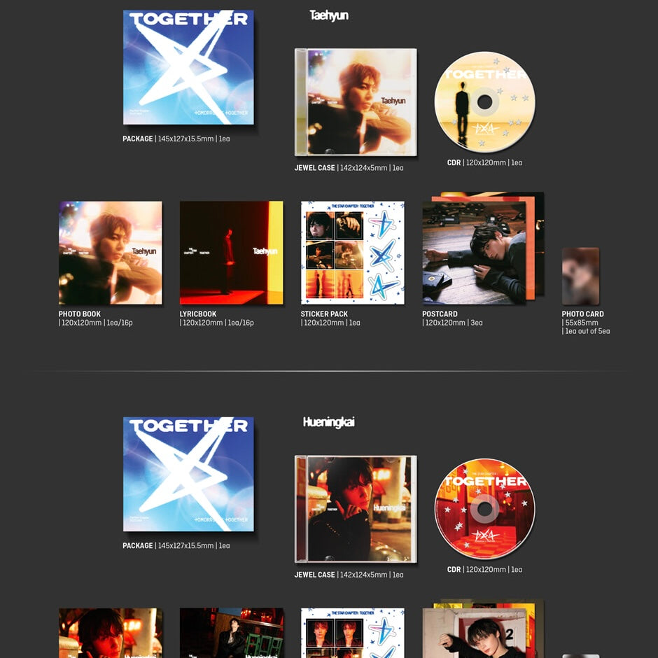 TOMORROW X TOGETHER (TXT) - THE STAR CHAPTER: TOGETHER (SOLO TRACK VER.) (5 VERSIONS) RANDOM - LightUpK