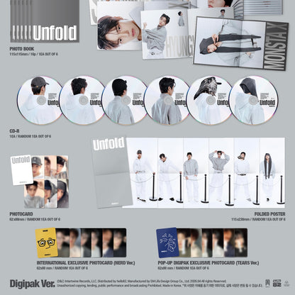 [HELLO82] [POP-UP EXCLUSIVE] MONSTA X - UNFOLD (DIGIPAK VER.) (6 VERSIONS) RANDOM - LightUpK