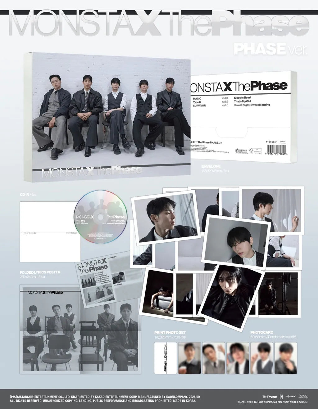 MONSTA X - THE PHASE (4 VERSIONS)